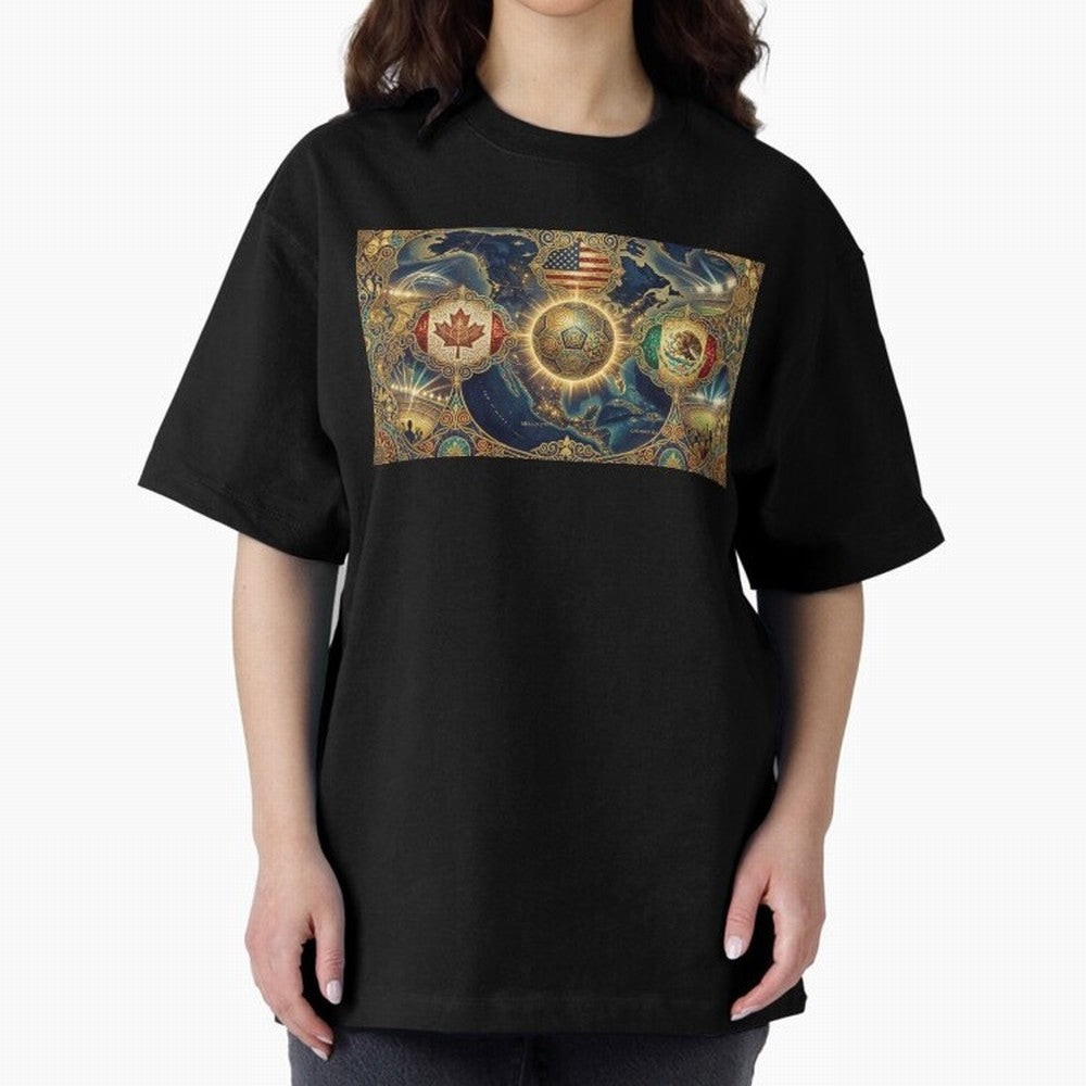 World Cup 2026 Hosts Illustrated Classic T-Shirt Support Your Favorite Stars during Match Day Hype around FIFA World Cup 2026, Messi, CR7 and Mbappe, Argentina, Fan Favorite Moments, National Team Passion, Big Match Drama and Soccer History; Ideal
