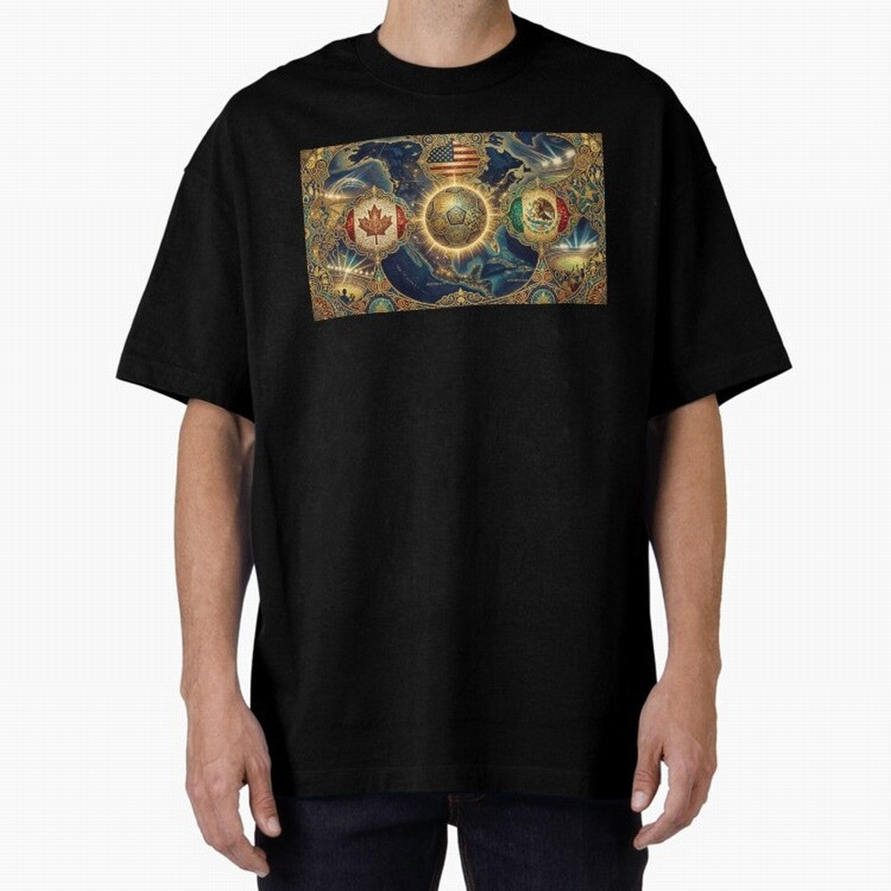 World Cup 2026 Hosts Illustrated Classic T-Shirt Support Your Favorite Stars during Match Day Hype around FIFA World Cup 2026, Messi, CR7 and Mbappe, Argentina, Fan Favorite Moments, National Team Passion, Big Match Drama and Soccer History; Ideal