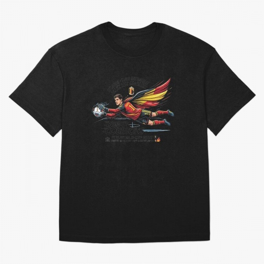 Thibaut Courtois Fan Art Classic T-Shirt Celebrate Fan Culture around Match Day Hype around FIFA World Cup 2026, CR7 and Messi, Argentina and Brazil, Stadium Memories, Football Loyalty, International Chants and Championship Tradition; Great for