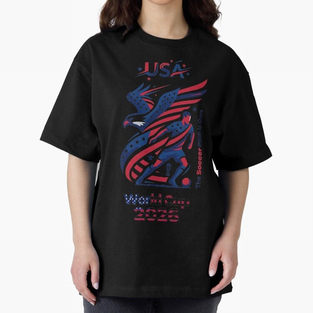 USA Soccer Shirt 2026 - Heritage Eagle World Cup Fan Tee - Premium Gildan Softstyle Unisex Football T-Shirt - United States Supporter Gear Classic T-Shirt Live the Energy of FIFA World Cup 2026 Spirit, with France, Messi and Cristiano Ronaldo,