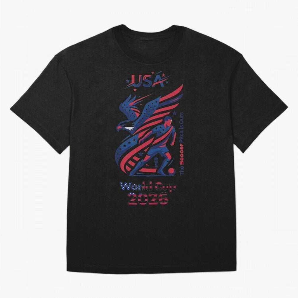 USA Soccer Shirt 2026 - Heritage Eagle World Cup Fan Tee - Premium Gildan Softstyle Unisex Football T-Shirt - United States Supporter Gear Classic T-Shirt Live the Energy of FIFA World Cup 2026 Spirit, with France, Messi and Cristiano Ronaldo,