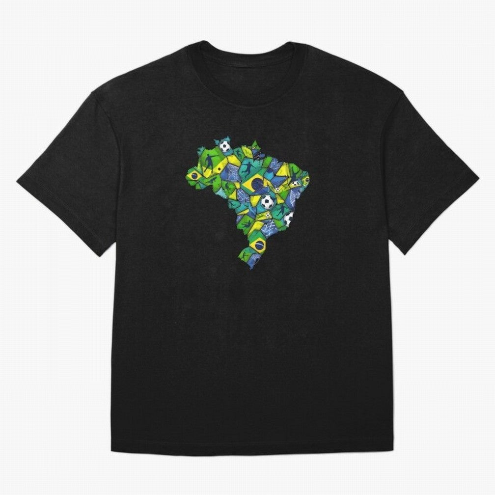 Brazil - World Cup 2026 Classic T-Shirt Honor Football Greatness during FIFA World Cup 2026 Group Stage for Fans of Messi, CR7 and Mbappe and Portugal, Bringing Vintage Soccer Flavor, Modern Football Stars, National Flags and Final Night Emotion;