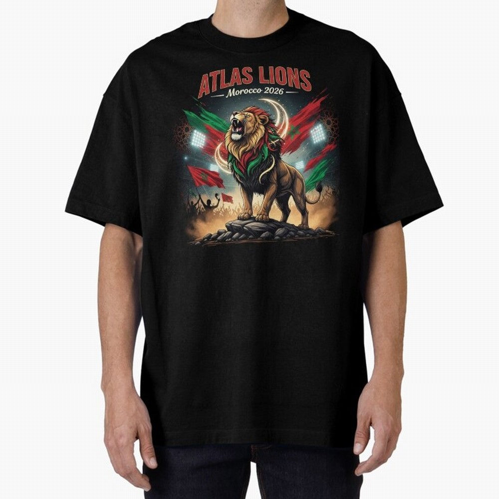 Atlas Lions - Morocco Football Team ready for the World Cup Classic T-Shirt Show Championship Spirit for Match Day Hype around FIFA World Cup 2026 Group Stage, Neymar, Haaland and Cristiano Ronaldo, Argentina, Retro Football Energy, Iconic