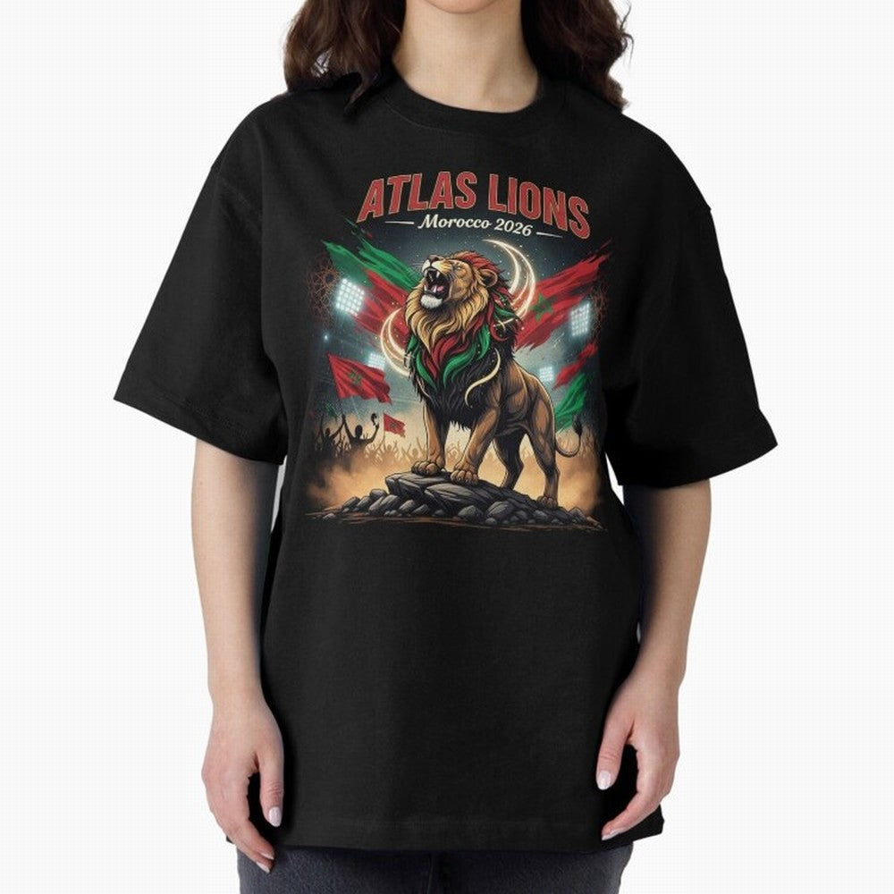 Atlas Lions - Morocco Football Team ready for the World Cup Classic T-Shirt Show Championship Spirit for Match Day Hype around FIFA World Cup 2026 Group Stage, Neymar, Haaland and Cristiano Ronaldo, Argentina, Retro Football Energy, Iconic