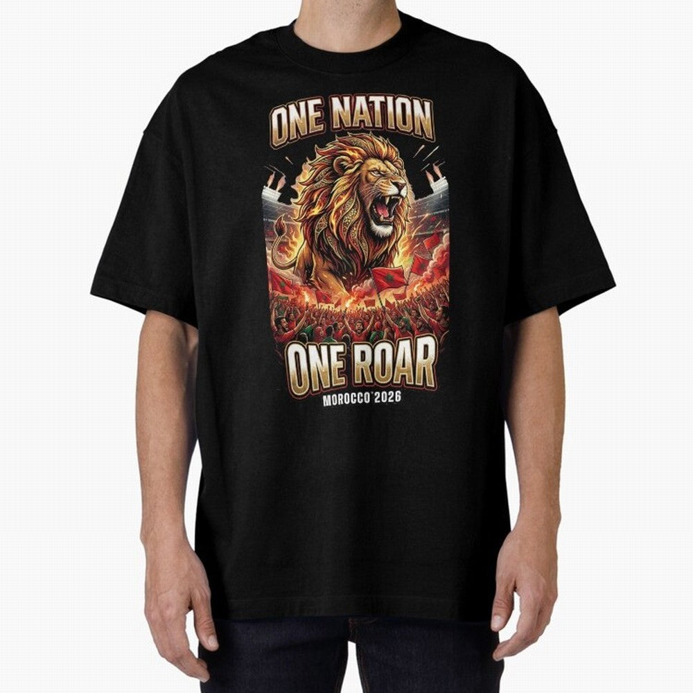 Morocco Football Fan - One Roar One Nation Classic T-Shirt Show Match Day Excitement for the FIFA World Cup 2026 Journey through Haaland and Mbappe Highlights, Spain Pride, Stadium Chants, National Pride, Trophy Dreams and Unforgettable Football