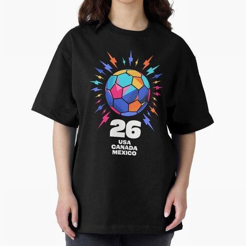 2026 Colorful Soccer Ball USA Canada Mexico 26 Classic T-Shirt Show Your Tournament Heart for the FIFA World Cup 2026 Journey through Messi, Neymar and Mbappe Highlights, Argentina Pride, Championship Spirit, Famous Goals, Roaring Crowds and