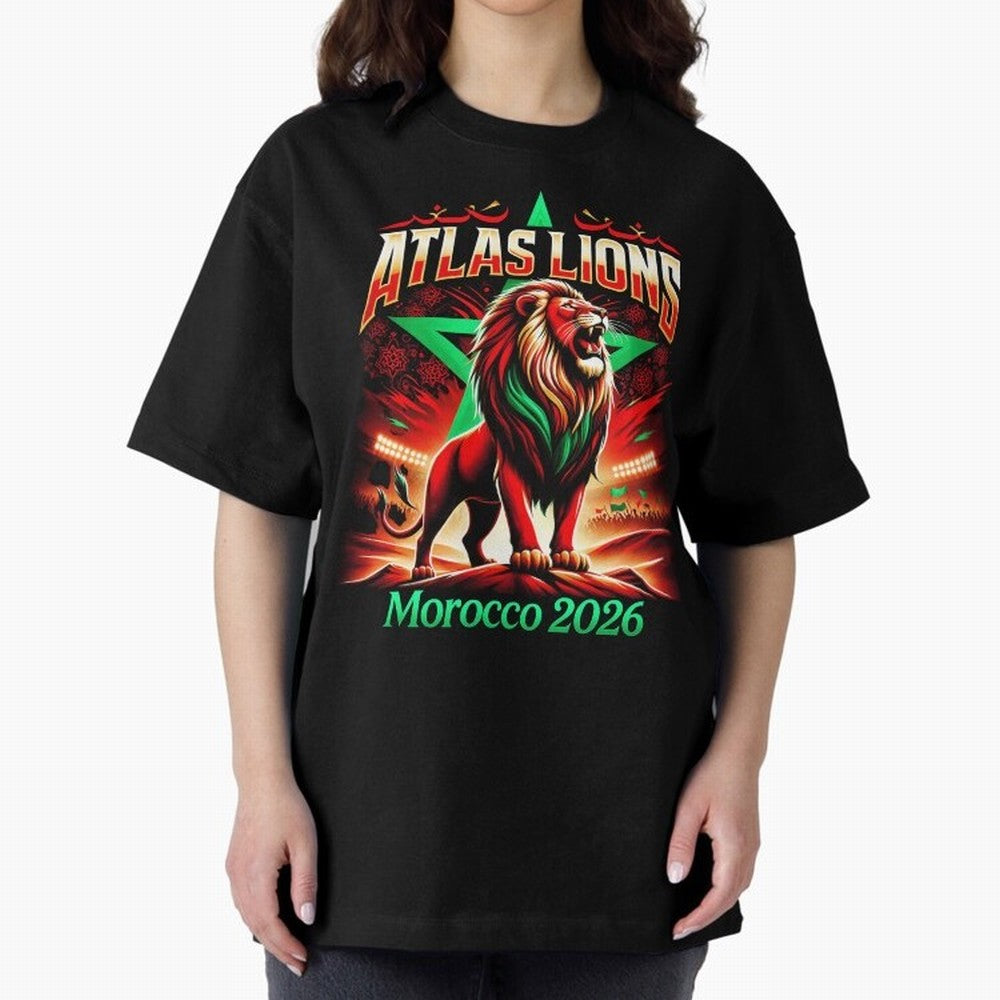 Morocco Football Fan Classic T-Shirt Share the Excitement of Global Football Passion for FIFA World Cup 2026 Group Stage, Built around Messi and Cristiano Ronaldo, France and Portugal, Vintage Soccer Flavor, Modern Football Stars, National Flags
