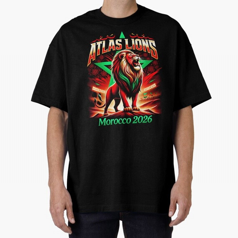 Morocco Football Fan Classic T-Shirt Share the Excitement of Global Football Passion for FIFA World Cup 2026 Group Stage, Built around Messi and Cristiano Ronaldo, France and Portugal, Vintage Soccer Flavor, Modern Football Stars, National Flags