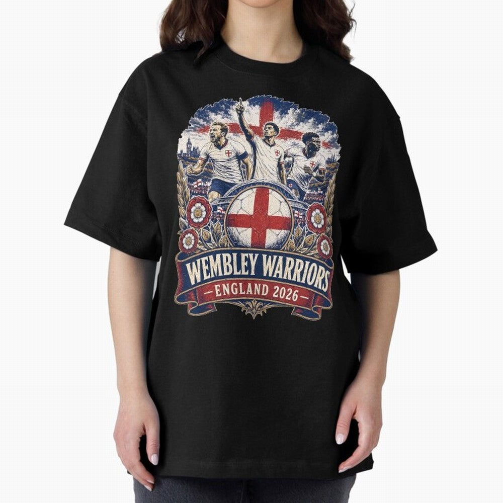 Wembley Warriors Classic T-Shirt Feel the Heartbeat of FIFA World Cup 2026 USA Canada Mexico Spirit, with Brazil, Mbappe, Worldwide Fan Energy, Dramatic Goals, Stadium Lights and Championship Celebrations; Ideal for Fans Who Follow Messi, Cristiano