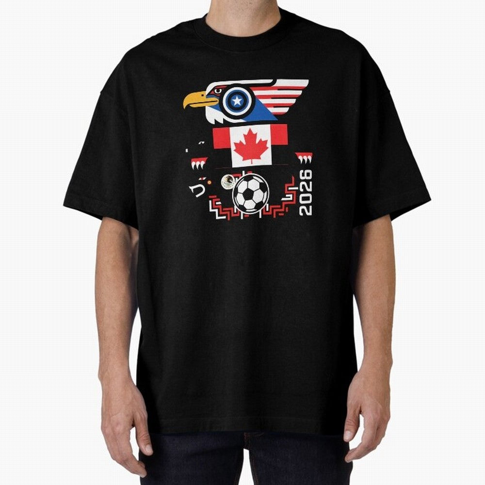 North America Spirit Cup 2026 T-Shirt_82734510 Classic T-Shirt Stand with FIFA World Cup 2026 USA Canada Mexico for Fans of Messi, Neymar and Mbappe and France, Bringing Tournament Hype, Historic Matchups, Family Viewing Parties and Global Sports