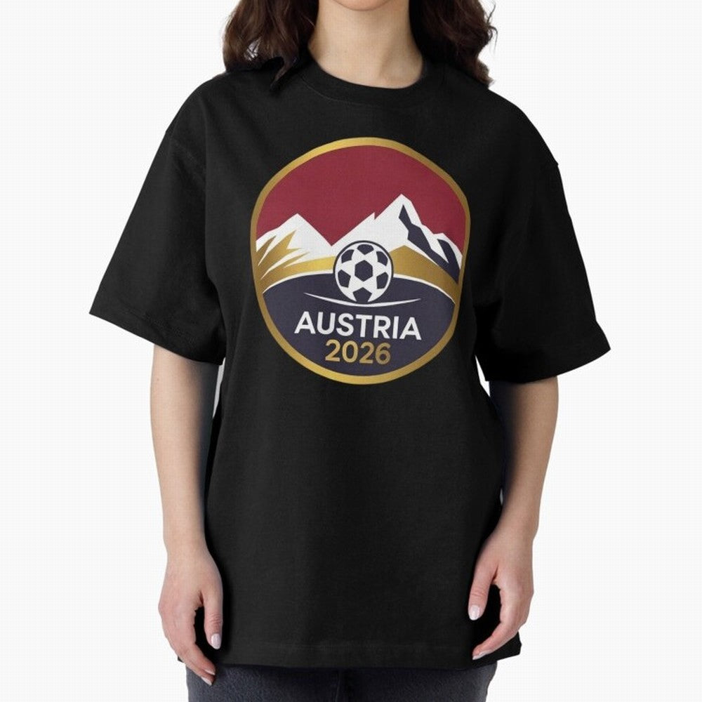 Austria 2026 Classic T-Shirt Follow FIFA World Cup 2026 USA Canada Mexico Spirit, with Portugal, CR7, Sports Nostalgia, International Competition, Famous Players and Unforgettable Victories; Perfect for People Who Love Argentina, Brazil, France,