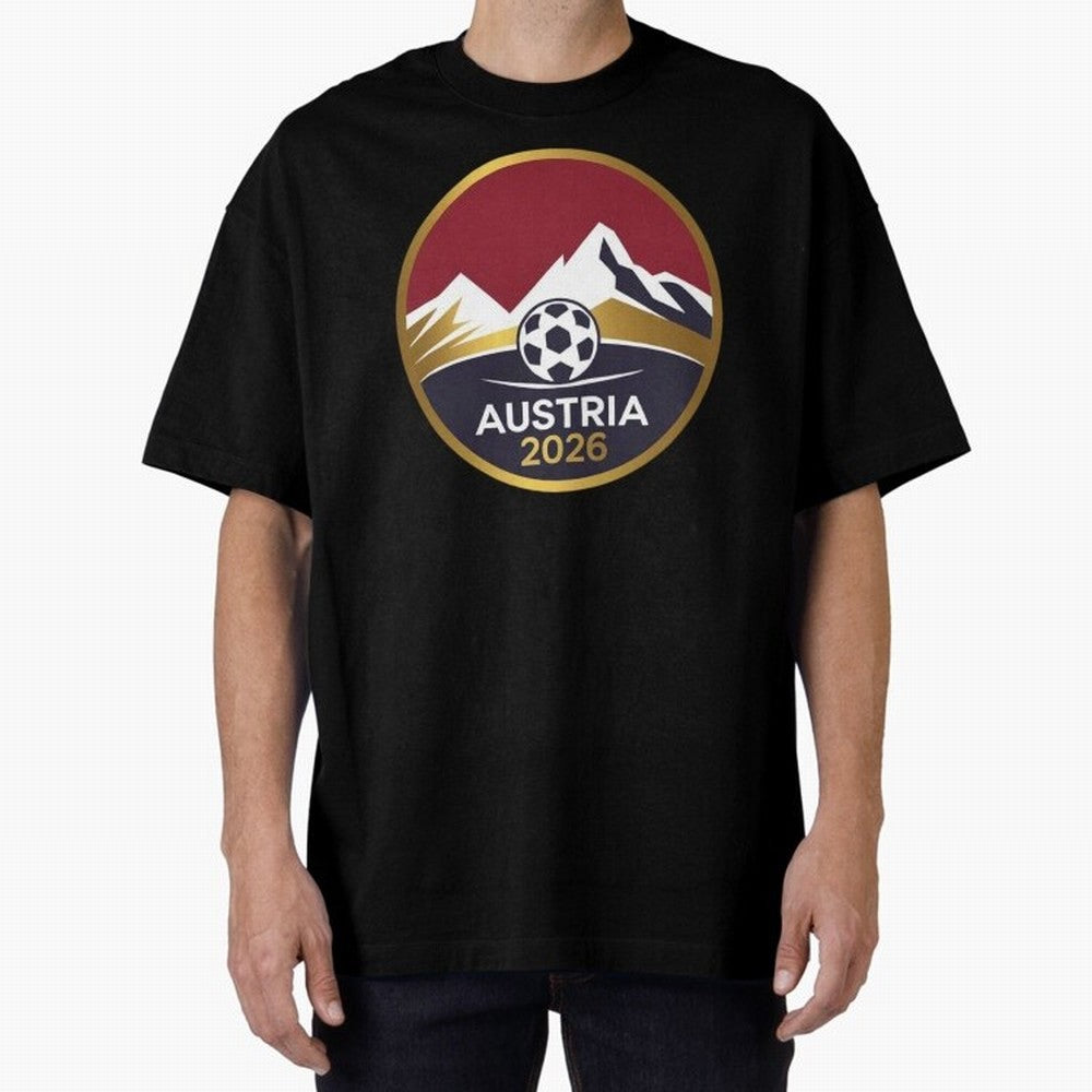Austria 2026 Classic T-Shirt Follow FIFA World Cup 2026 USA Canada Mexico Spirit, with Portugal, CR7, Sports Nostalgia, International Competition, Famous Players and Unforgettable Victories; Perfect for People Who Love Argentina, Brazil, France,
