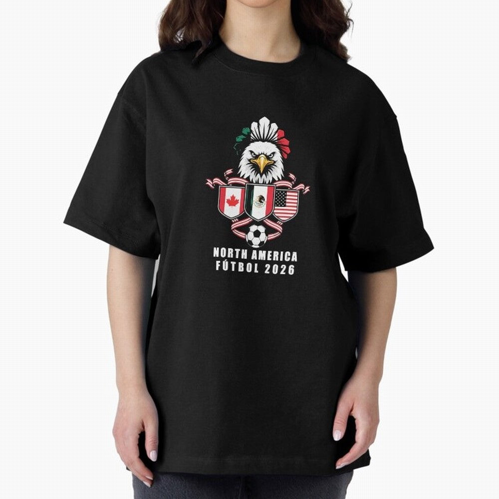 North America Football Spirit 2026 T-Shirt_82768088 Classic T-Shirt Celebrate the Stars of Global Football Passion for FIFA World Cup 2026, Filled with CR7 and Messi, England, France and Netherlands, Supporter Pride, Iconic Celebrations, Legendary