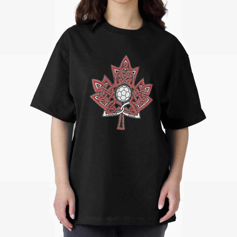 Interwoven Maple Leaf Canada Soccer 2026 T-Shirt_83135197 Classic T-Shirt Bring Home FIFA World Cup 2026 USA Canada Mexico Driven by Haaland and Mbappe, Netherlands Energy, Sports Nostalgia, International Competition, Famous Players and