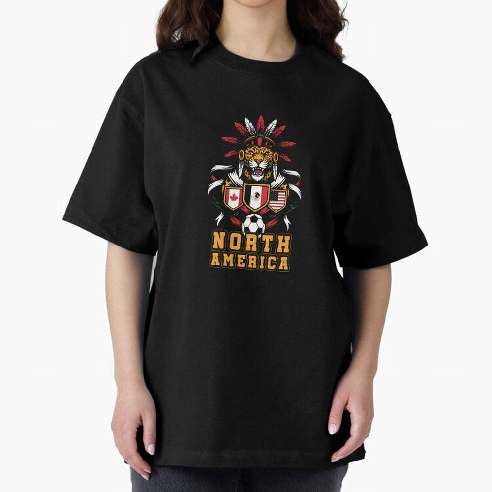 North America Jaguar Spirit Cup 2026 T-Shirt_82737634 Classic T-Shirt Bring International Match Energy to FIFA World Cup 2026 USA Canada Mexico Featuring Messi, Neymar and Mbappe, Brazil Energy, Football History, Final Match Energy, Crowd Noise and
