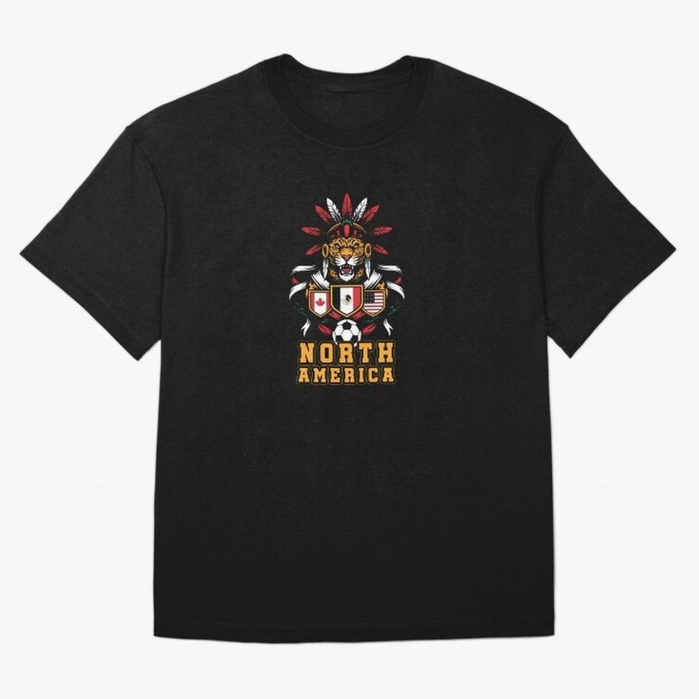 North America Jaguar Spirit Cup 2026 T-Shirt_82737634 Classic T-Shirt Bring International Match Energy to FIFA World Cup 2026 USA Canada Mexico Featuring Messi, Neymar and Mbappe, Brazil Energy, Football History, Final Match Energy, Crowd Noise and