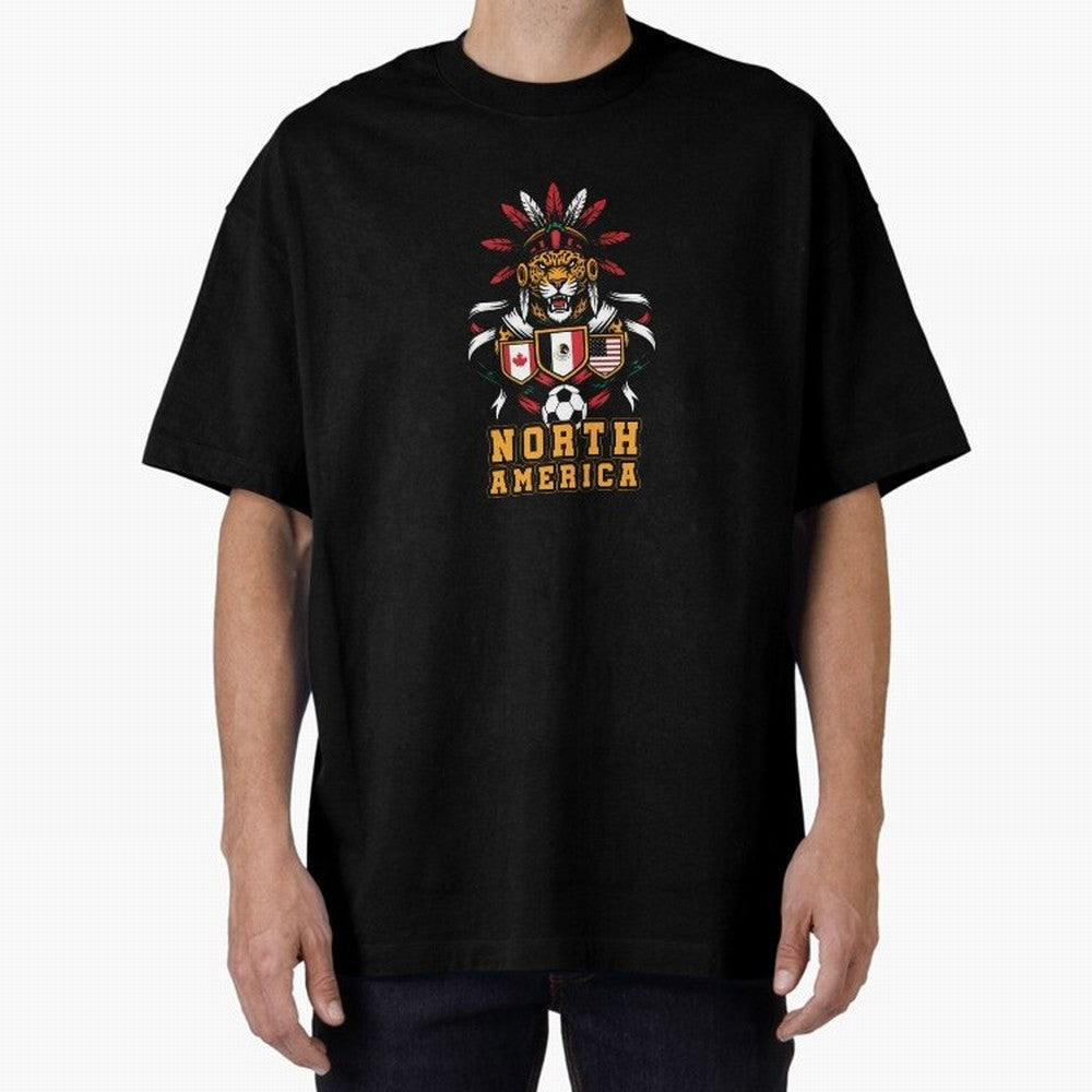 North America Jaguar Spirit Cup 2026 T-Shirt_82737634 Classic T-Shirt Bring International Match Energy to FIFA World Cup 2026 USA Canada Mexico Featuring Messi, Neymar and Mbappe, Brazil Energy, Football History, Final Match Energy, Crowd Noise and