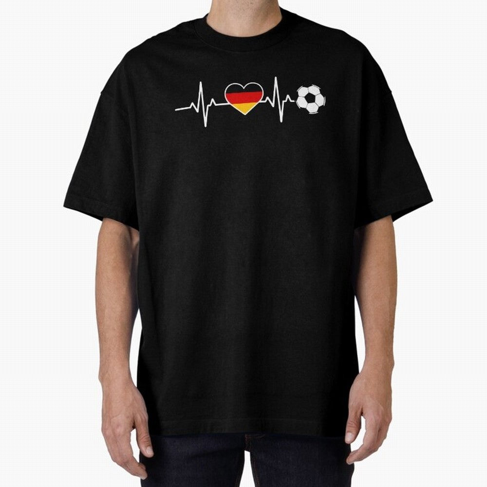 Germany Football Heartbeat | Deutschland Soccer Fan EKG Classic T-Shirt Create FIFA World Cup 2026 Capturing Haaland and Mbappe, Argentina, France and Brazil Energy, Worldwide Fan Energy, Dramatic Goals, Stadium Lights and Championship