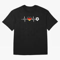 Germany Football Heartbeat | Deutschland Soccer Fan EKG Classic T-Shirt Create FIFA World Cup 2026 Capturing Haaland and Mbappe, Argentina, France and Brazil Energy, Worldwide Fan Energy, Dramatic Goals, Stadium Lights and Championship
