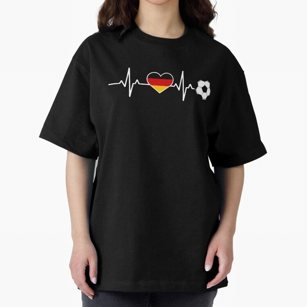 Germany Football Heartbeat | Deutschland Soccer Fan EKG Classic T-Shirt Create FIFA World Cup 2026 Capturing Haaland and Mbappe, Argentina, France and Brazil Energy, Worldwide Fan Energy, Dramatic Goals, Stadium Lights and Championship