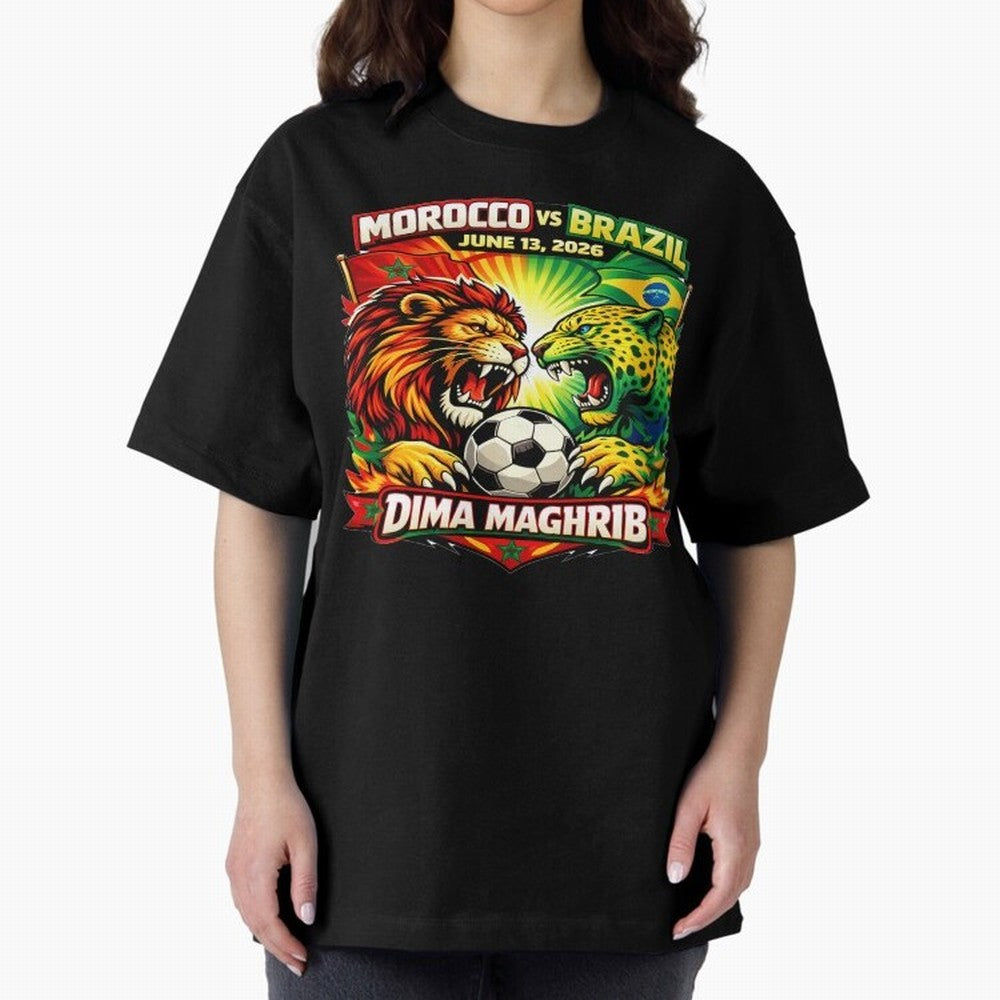 World Cup 2026, Dima Maghrib, June 13, 2026, We Are Morocco, Go Morocco, Morocco vs Brazil, Morocco World Cup 2026, World Morocco, Maghrib Classic T-Shirt Make Your Look Match FIFA World Cup 2026 Filled with Messi, Neymar and Mbappe, England,