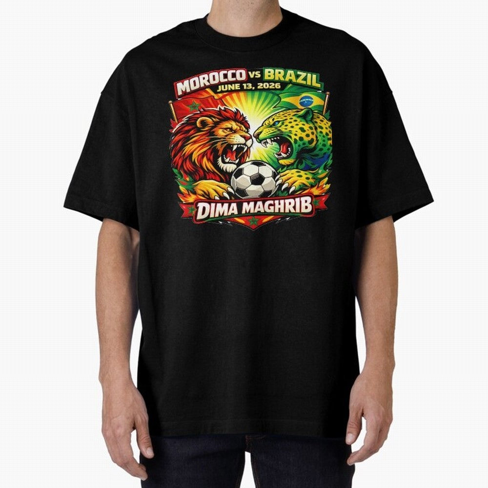 World Cup 2026, Dima Maghrib, June 13, 2026, We Are Morocco, Go Morocco, Morocco vs Brazil, Morocco World Cup 2026, World Morocco, Maghrib Classic T-Shirt Make Your Look Match FIFA World Cup 2026 Filled with Messi, Neymar and Mbappe, England,