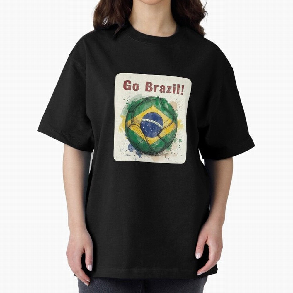 Go Brazil Soccer Ball Flag | Brazilian Football Fan Graphic Tee Classic T-Shirt Honor Champions and Dreams in FIFA World Cup 2026 USA Canada Mexico Made for Mbappe and Neymar, Spain Energy, Fan Favorite Moments, National Team Passion, Big Match