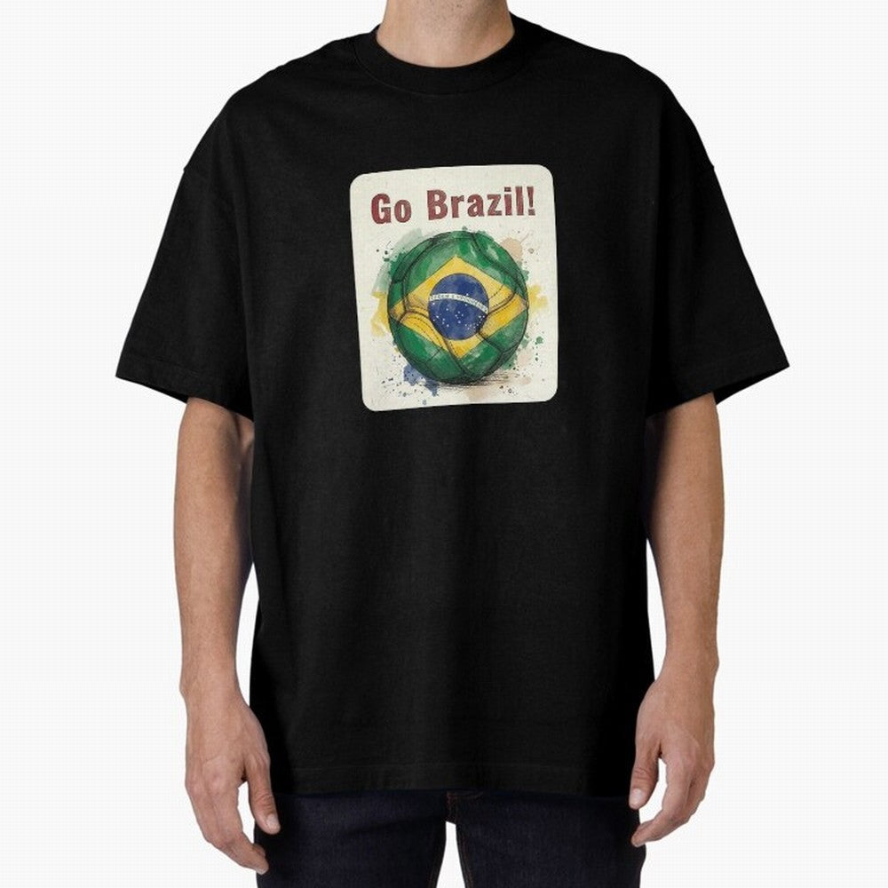 Go Brazil Soccer Ball Flag | Brazilian Football Fan Graphic Tee Classic T-Shirt Honor Champions and Dreams in FIFA World Cup 2026 USA Canada Mexico Made for Mbappe and Neymar, Spain Energy, Fan Favorite Moments, National Team Passion, Big Match