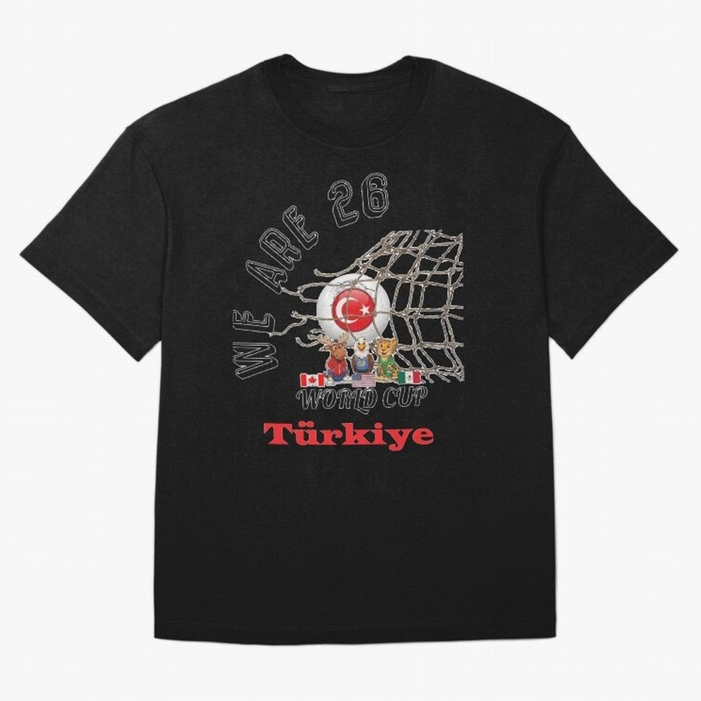 World cup 26 - Turkiye Classic T-Shirt Celebrate the Biggest Stage of FIFA World Cup 2026 USA Canada Mexico for Fans of Haaland and France and Portugal, Bringing Football History, Final Match Energy, Crowd Noise and Once in a Lifetime Moments;