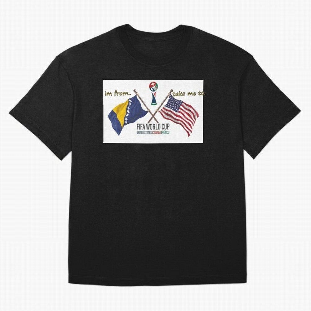 Bosnia and Herzegovina Classic T-Shirt Celebrate the Magic of the FIFA World Cup 2026 Journey through CR7 and Messi Highlights, Brazil Pride, Vintage Soccer Flavor, Modern Football Stars, National Flags and Final Night Emotion; Made for Die Hard