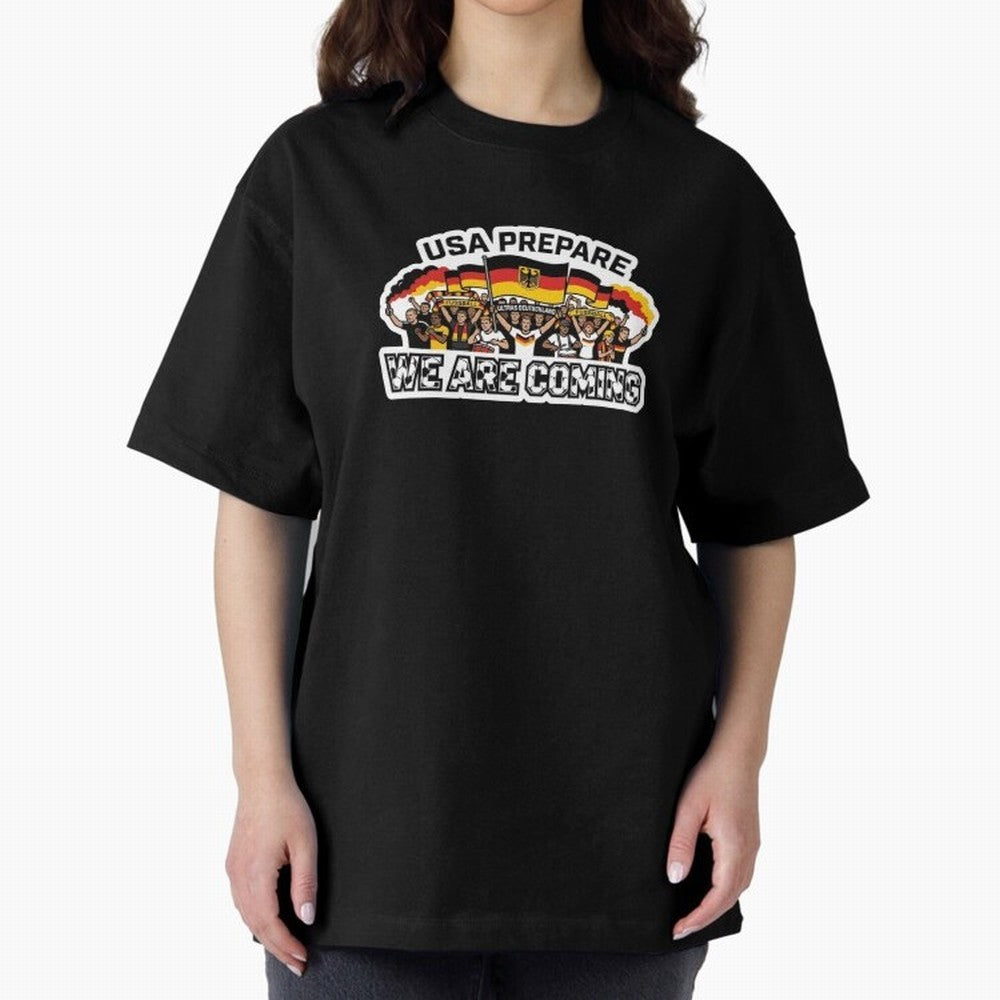 Germany Soccer Fans 2026 Sticker We Are Coming Classic T-Shirt Show Your Stadium Side during Global Football Passion for FIFA World Cup 2026 USA Canada Mexico, Driven by Mbappe and Neymar, Argentina and Brazil, Soccer Culture, Superstar Moments,
