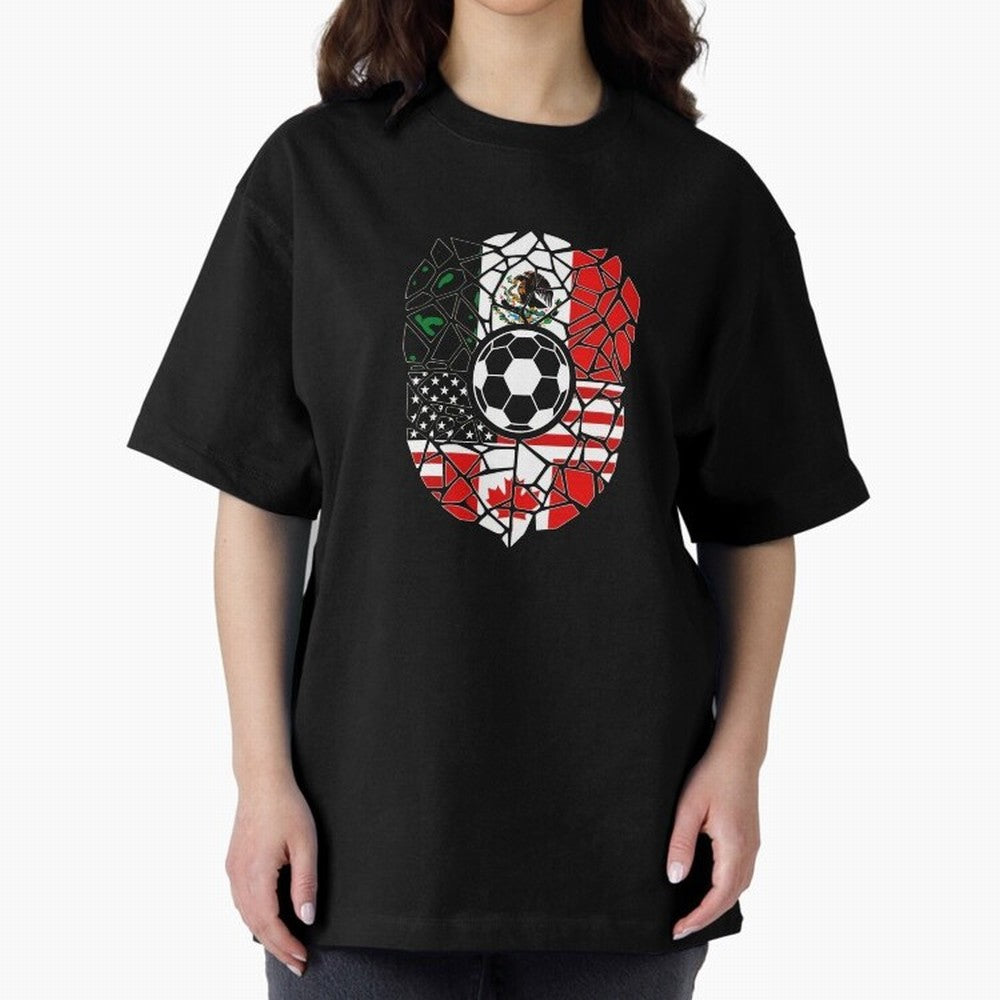Mosaic Soccer Crest USA Canada Mexico Unity 2026 T-Shirt_82794688 Classic T-Shirt Share the Excitement of FIFA World Cup 2026 Group Stage Spirit, Celebrating Germany, Mbappe, Global Supporter Spirit, Legendary Goals, National Colors and Tournament
