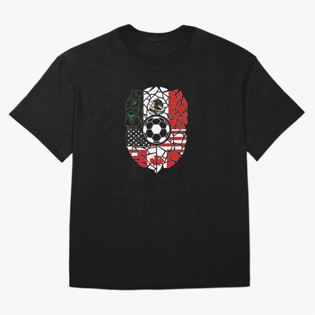 Mosaic Soccer Crest USA Canada Mexico Unity 2026 T-Shirt_82794688 Classic T-Shirt Share the Excitement of FIFA World Cup 2026 Group Stage Spirit, Celebrating Germany, Mbappe, Global Supporter Spirit, Legendary Goals, National Colors and Tournament