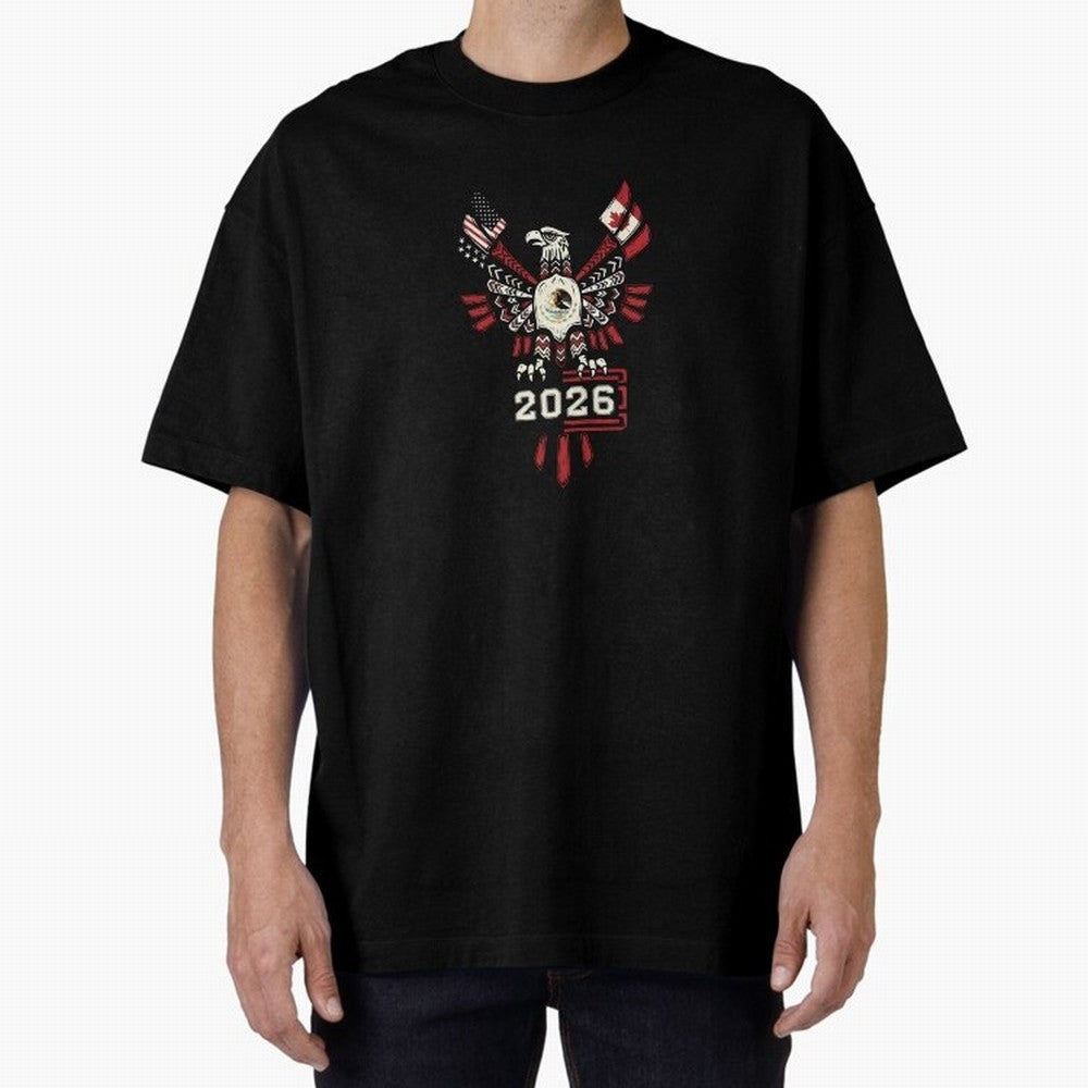 Rise of the North Eagle - Soccer Team Spirit 2026 T-Shirt_82784061 Classic T-Shirt Celebrate the Biggest Stage of FIFA World Cup 2026 Group Stage Spirit, Connected to Portugal, Messi and Cristiano Ronaldo, Supporter Pride, Iconic Celebrations,