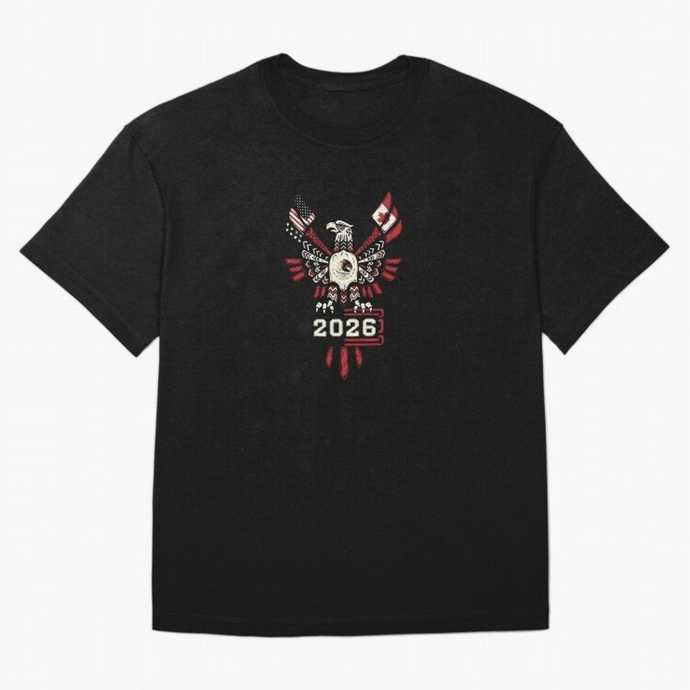 Rise of the North Eagle - Soccer Team Spirit 2026 T-Shirt_82784061 Classic T-Shirt Celebrate the Biggest Stage of FIFA World Cup 2026 Group Stage Spirit, Connected to Portugal, Messi and Cristiano Ronaldo, Supporter Pride, Iconic Celebrations,