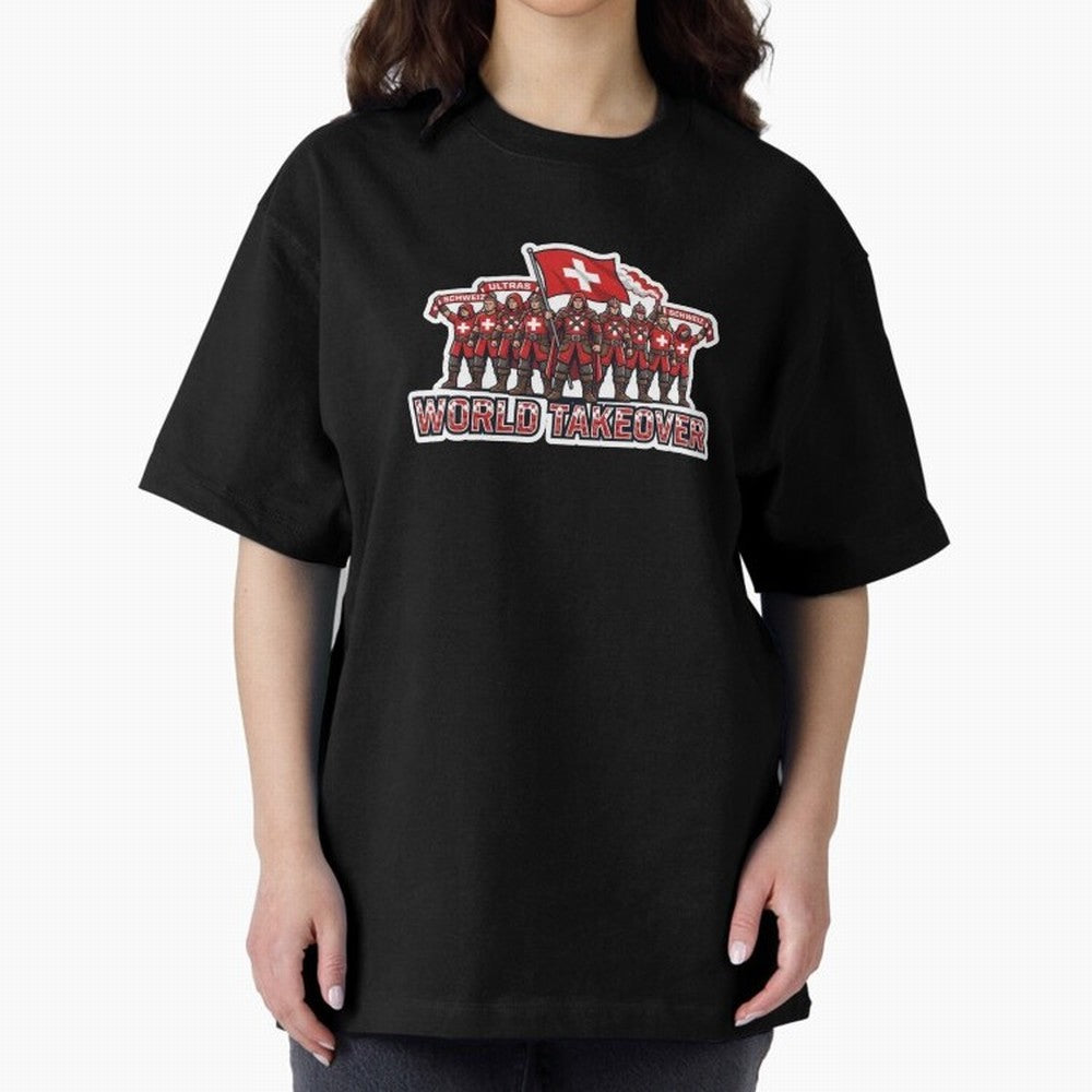 Switzerland Soccer Fans Power Rise Sticker 2026 Football Supporters Classic T-Shirt Celebrate Soccer Greatness during FIFA World Cup 2026 for Fans of Messi, Neymar and Mbappe and Portugal, Spain and Germany, Bringing Supporter Pride, Iconic