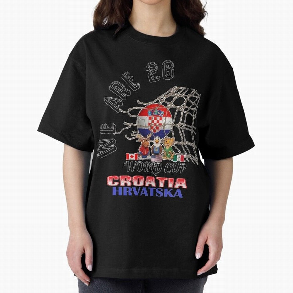 World cup 26 - Croatia Classic T-Shirt Remember FIFA World Cup 2026 for Fans of Messi, CR7 and Mbappe and Argentina, France and Brazil, Bringing Vintage Soccer Flavor, Modern Football Stars, National Flags and Final Night Emotion; Perfect for Fans,