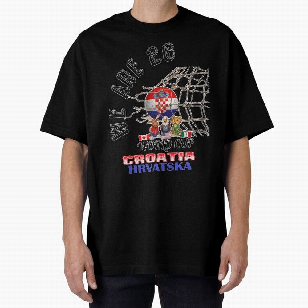 World cup 26 - Croatia Classic T-Shirt Remember FIFA World Cup 2026 for Fans of Messi, CR7 and Mbappe and Argentina, France and Brazil, Bringing Vintage Soccer Flavor, Modern Football Stars, National Flags and Final Night Emotion; Perfect for Fans,