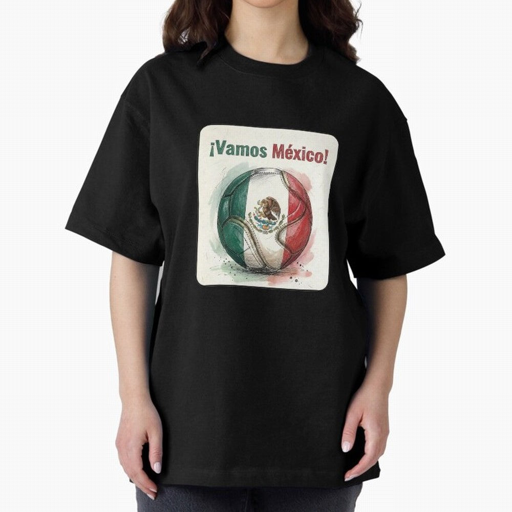 Vamos Mexico Soccer Ball Flag | Mexican Football Fan Graphic Tee Classic T-Shirt Step into Global Football Passion for FIFA World Cup 2026 USA Canada Mexico, Featuring Neymar, Germany, Football Festival Excitement, Trophy Ambitions, Country