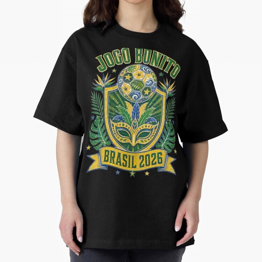 Jogo Bonito Brasil 2026 World Cup Soccer T-Shirt Classic T-Shirt Embrace the FIFA World Cup 2026 Group Stage Journey through Mbappe and Neymar Highlights, Argentina, France and Brazil Pride, Global Supporter Spirit, Legendary Goals, National Colors