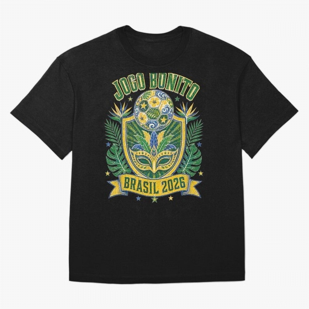 Jogo Bonito Brasil 2026 World Cup Soccer T-Shirt Classic T-Shirt Embrace the FIFA World Cup 2026 Group Stage Journey through Mbappe and Neymar Highlights, Argentina, France and Brazil Pride, Global Supporter Spirit, Legendary Goals, National Colors