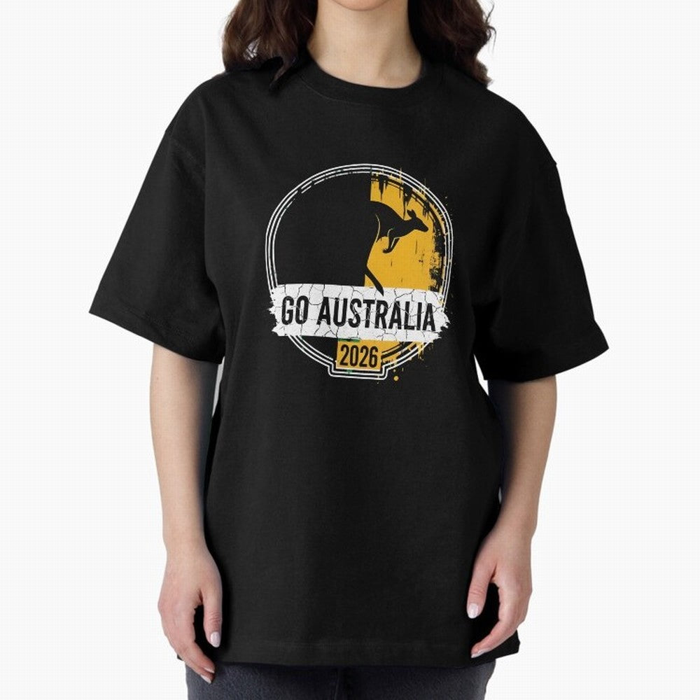 Golden Green Kangaroo Emblem Go Australia 2026 Supporter Design T-Shirt_83662099 Classic T-Shirt Celebrate Golden Goal Energy in FIFA World Cup 2026 USA Canada Mexico for Fans of Cristiano Ronaldo and Portugal, Spain and Germany, Bringing Game Day