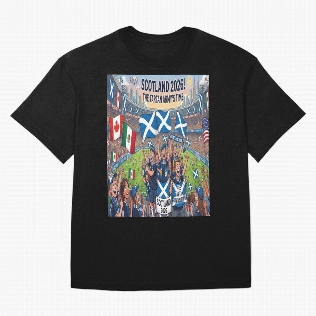 Scotland World Cup 2026 - Stadium Classic T-Shirt Bring Home the FIFA World Cup 2026 Group Stage Journey through Messi Highlights, Spain and Netherlands Pride, Match Day Excitement, Supporter Culture, Golden Goals and Global Football Passion; Ideal