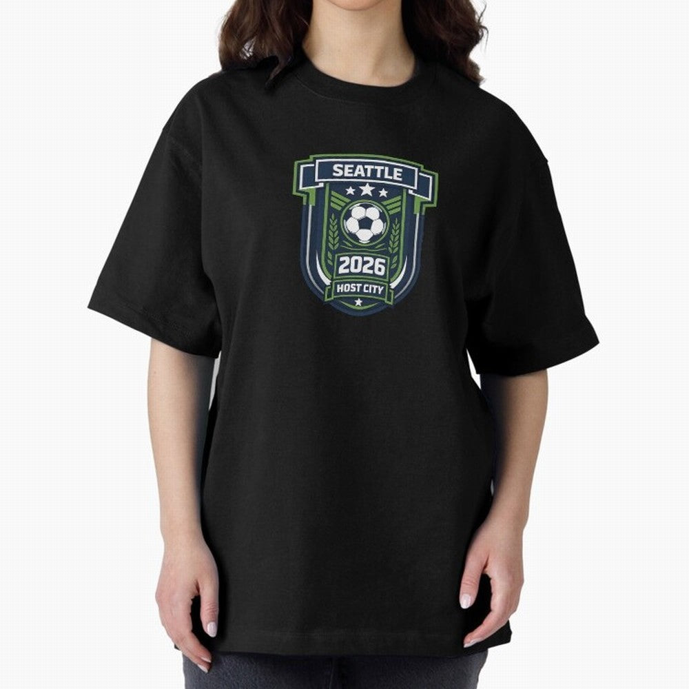 Seattle Host City World Cup 2026 Classic T-Shirt Fuel Your Fan Pride for Global Football Passion for FIFA World Cup 2026 USA Canada Mexico, Capturing Haaland and Mbappe, England, Vintage Soccer Flavor, Modern Football Stars, National Flags and