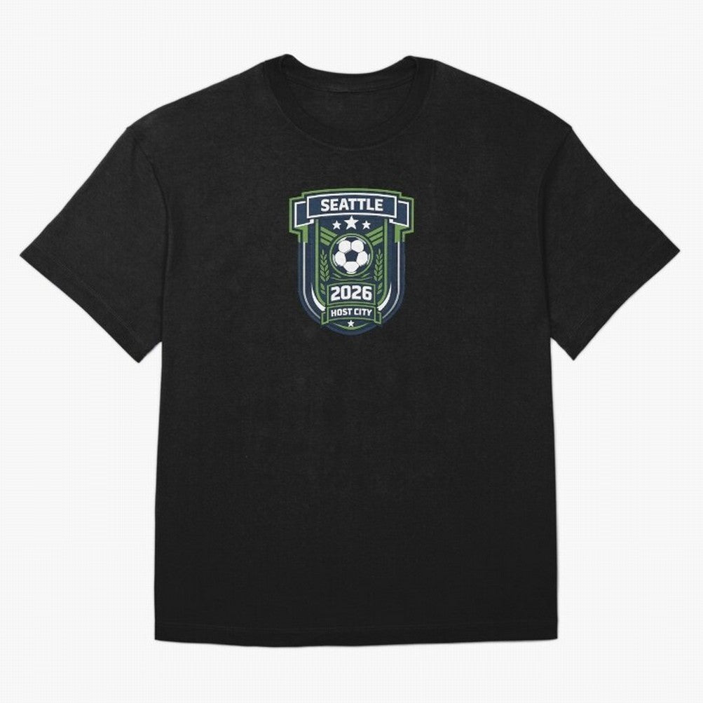 Seattle Host City World Cup 2026 Classic T-Shirt Fuel Your Fan Pride for Global Football Passion for FIFA World Cup 2026 USA Canada Mexico, Capturing Haaland and Mbappe, England, Vintage Soccer Flavor, Modern Football Stars, National Flags and