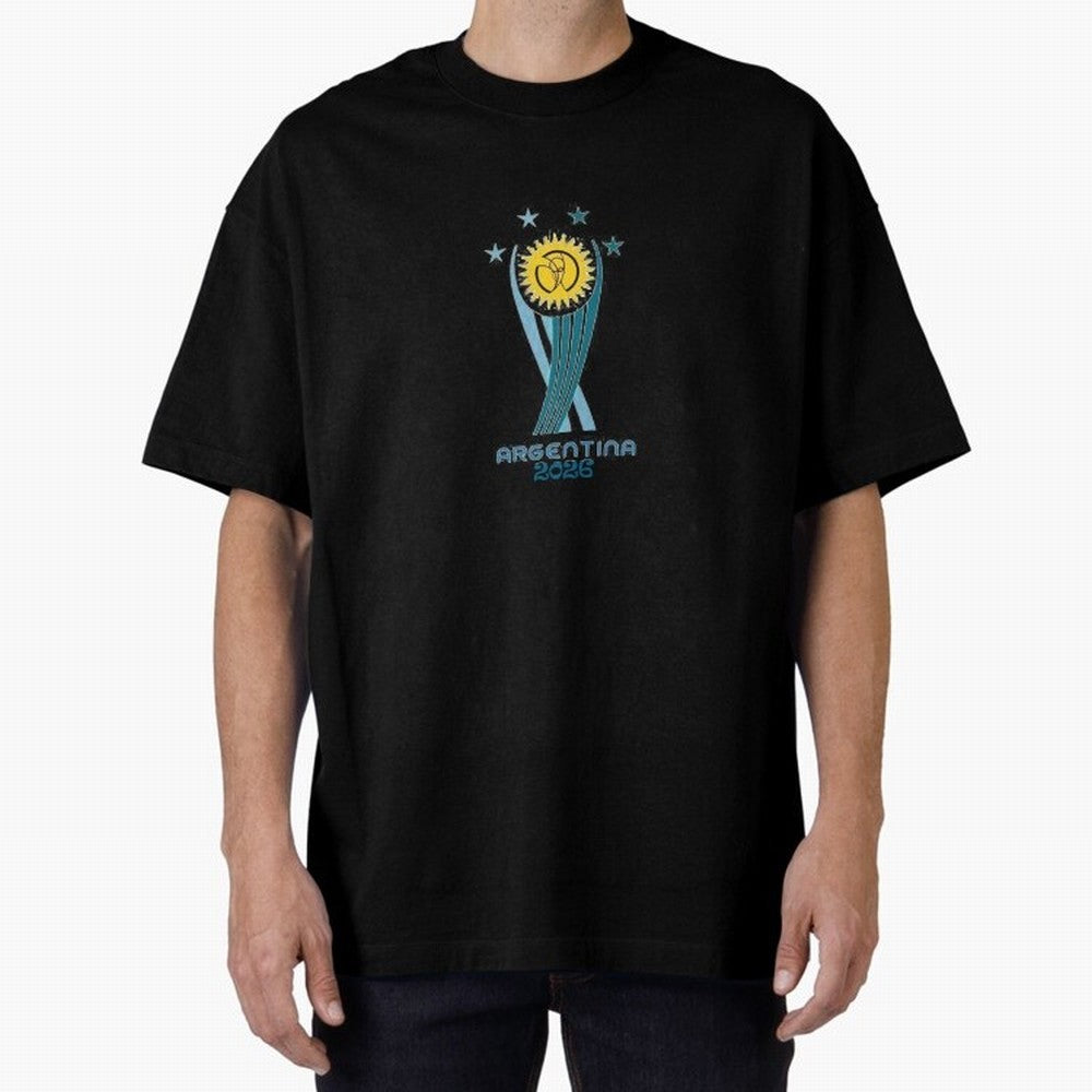Argentina 2026 Football World Cup Emblem T-Shirt Classic T-Shirt Make Memories around FIFA World Cup 2026 USA Canada Mexico for Fans of Mbappe and Neymar and Spain and Netherlands, Bringing Stadium Chants, National Pride, Trophy Dreams and