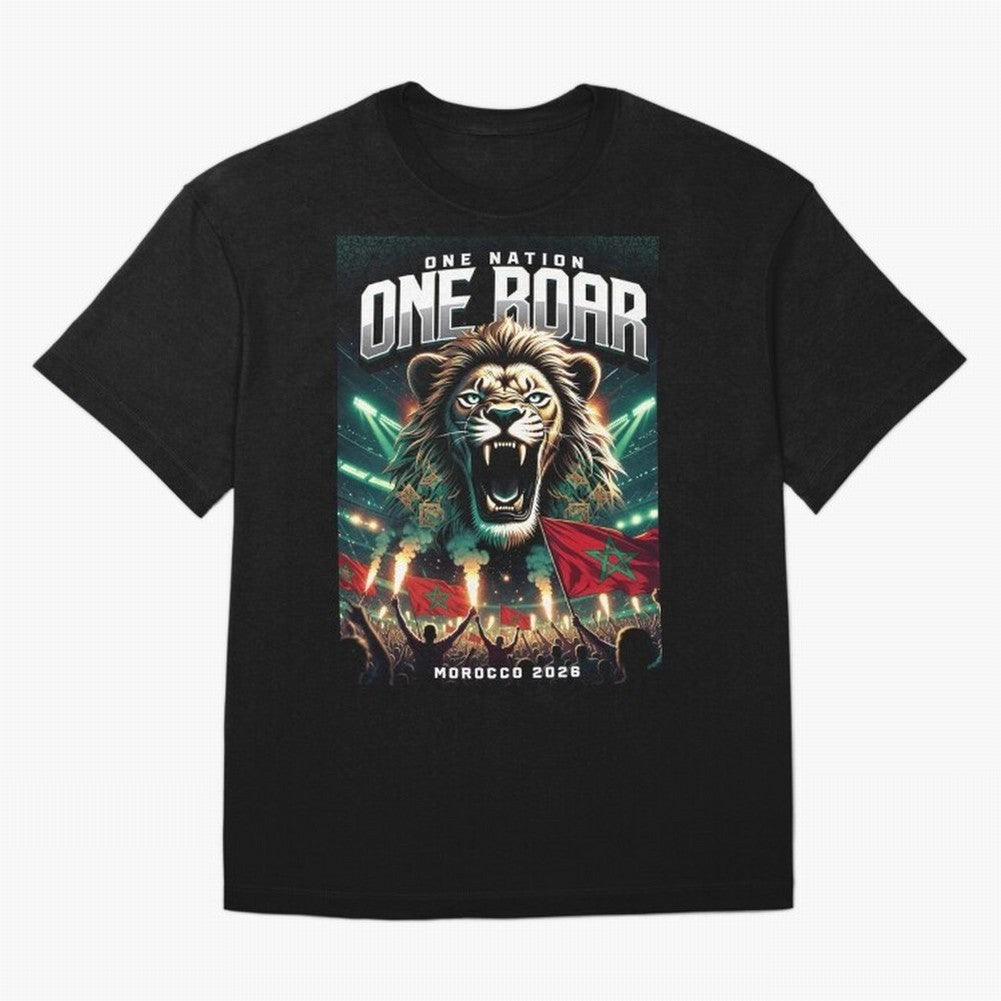 Morocco Football Team - One Nation, One Roar Classic T-Shirt Celebrate Global Passion for FIFA World Cup 2026 Group Stage Built around Haaland and Mbappe, Spain Energy, Stadium Chants, National Pride, Trophy Dreams and Unforgettable Football