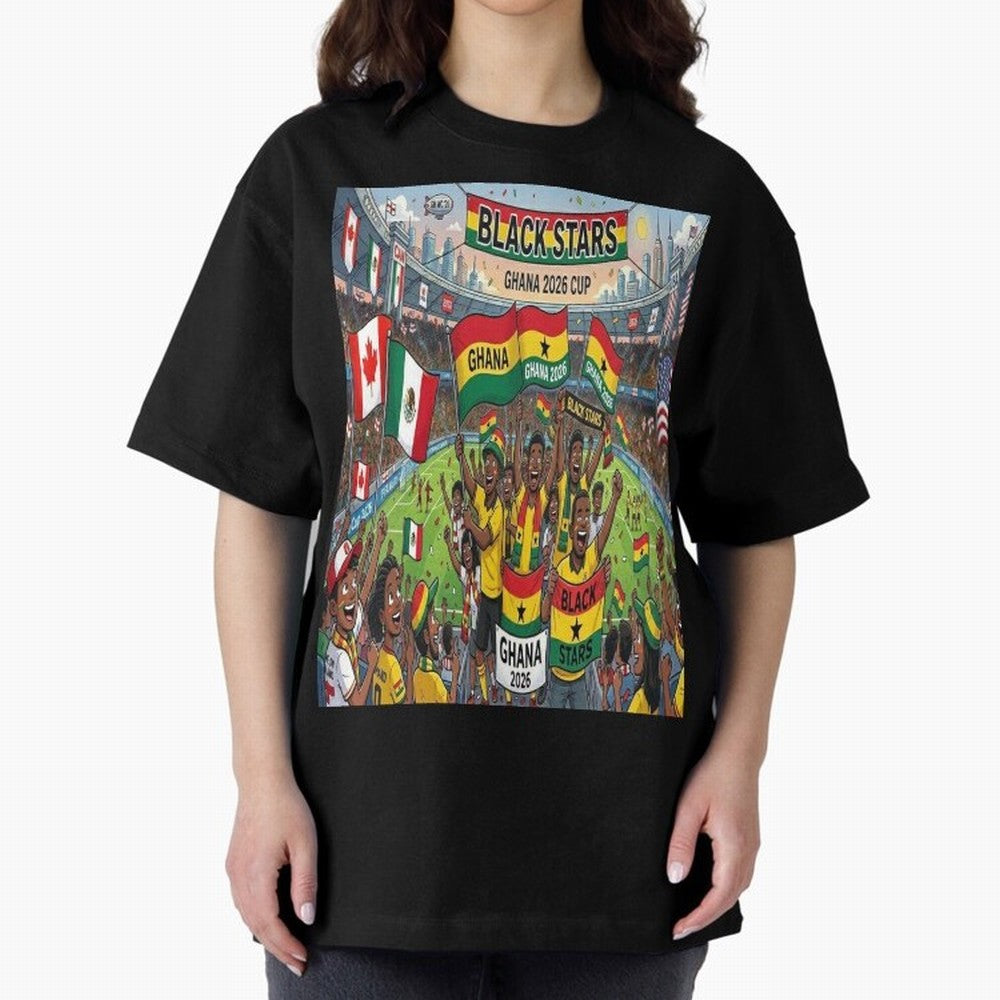 Ghana World Cup 2026 - Stadium Classic T-Shirt Bring Match Day Fire to Match Day Hype around FIFA World Cup 2026 Group Stage, Messi, CR7 and Mbappe, France, Football History, Final Match Energy, Crowd Noise and Once in a Lifetime Moments; Ideal for