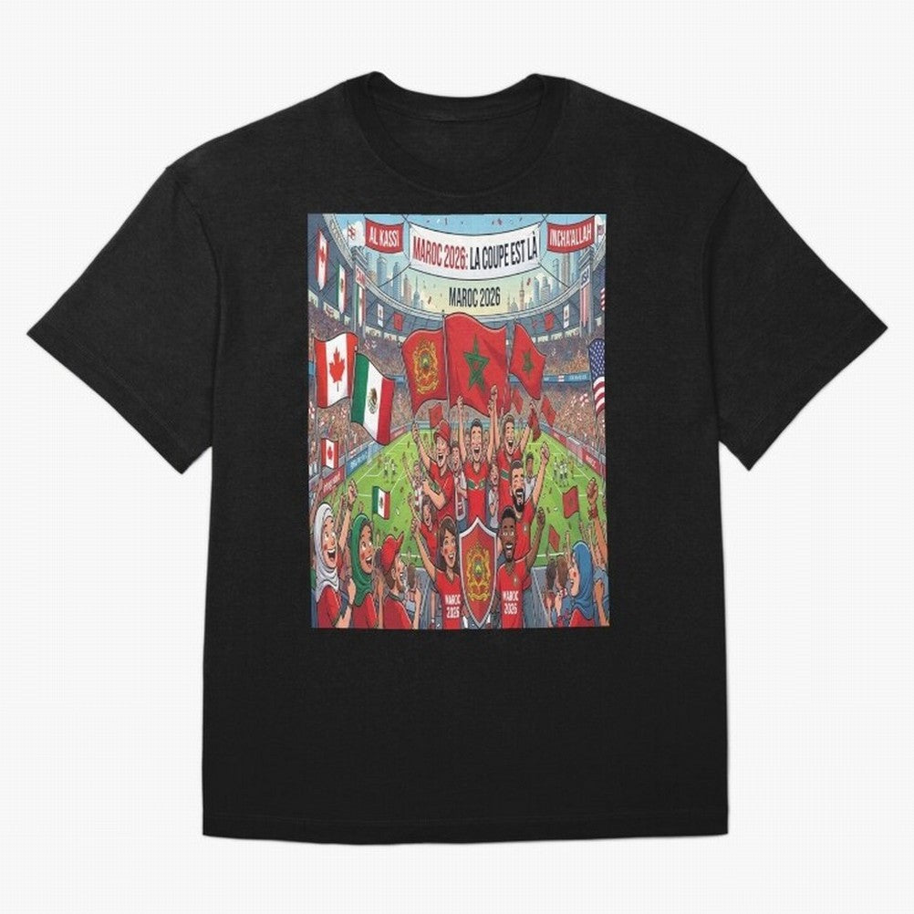 Morocco World Cup 2026 - Stadium Classic T-Shirt Show Fan Pride Across Global Football Passion for FIFA World Cup 2026, Celebrating Neymar, Haaland and Cristiano Ronaldo, Portugal, Spain and Germany, Game Day Rituals, Football Legends, Country