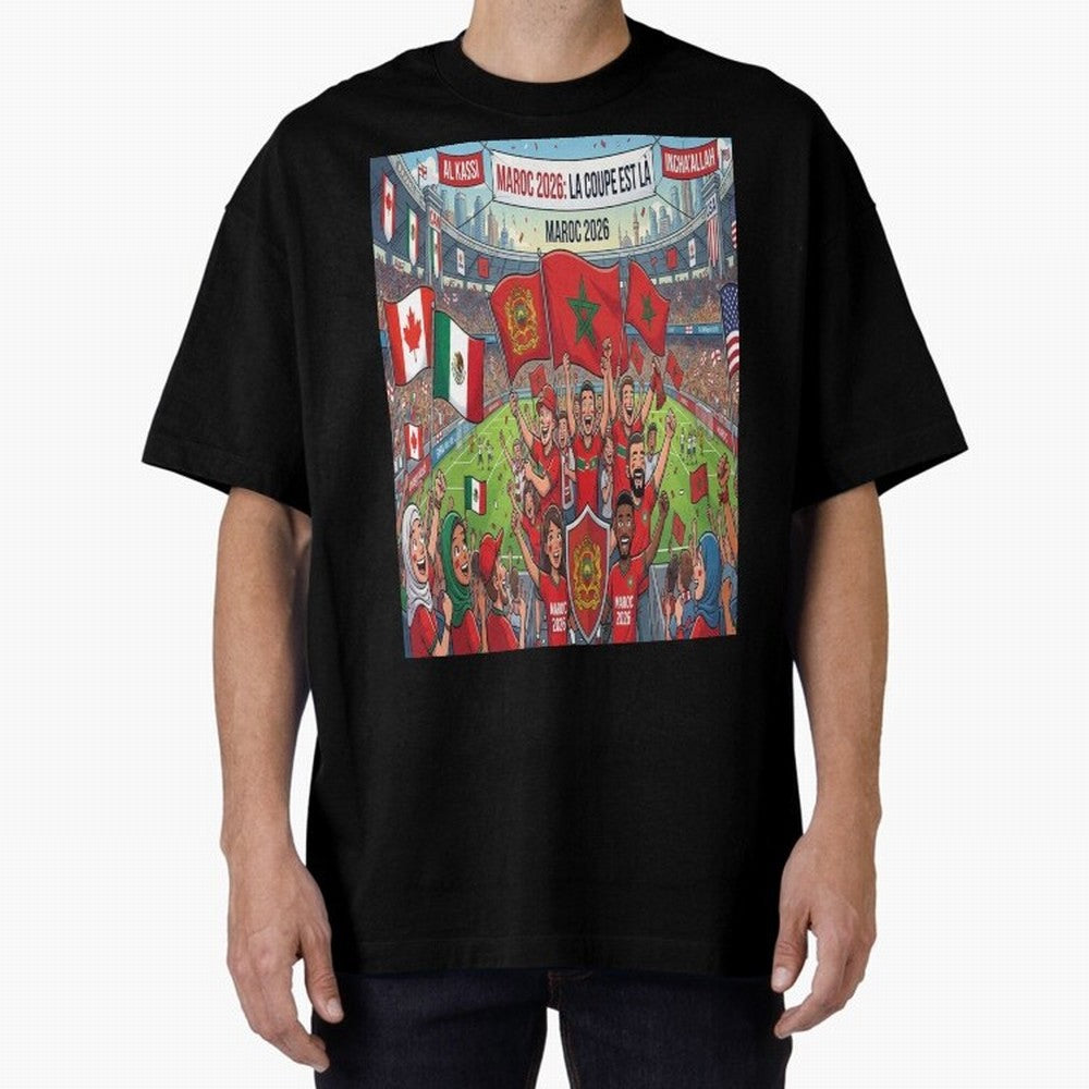 Morocco World Cup 2026 - Stadium Classic T-Shirt Show Fan Pride Across Global Football Passion for FIFA World Cup 2026, Celebrating Neymar, Haaland and Cristiano Ronaldo, Portugal, Spain and Germany, Game Day Rituals, Football Legends, Country
